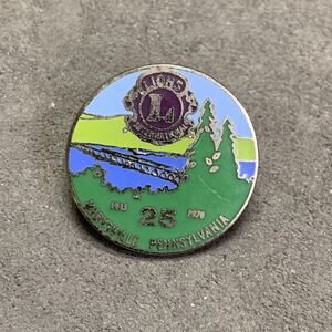 Vintage Lions International Club Pin Marysville Pennsylvania 25th Anniversary